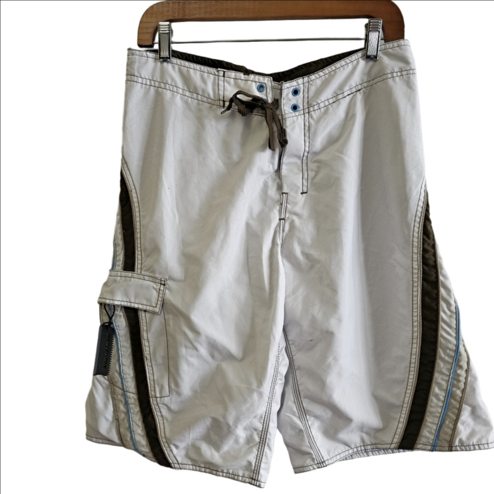 BURNSIDE white board surfing shorts